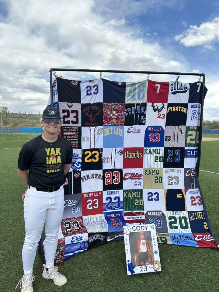 Baseball team t-shirt quilt graduation gift — Project Repat custom memory quilt for athletes